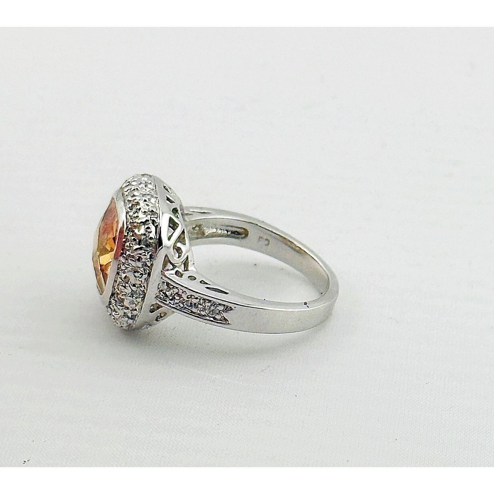 Premier Designs Vintage Peach Champagne Cocktail Ring In Size 8 - Picture 5 of 9